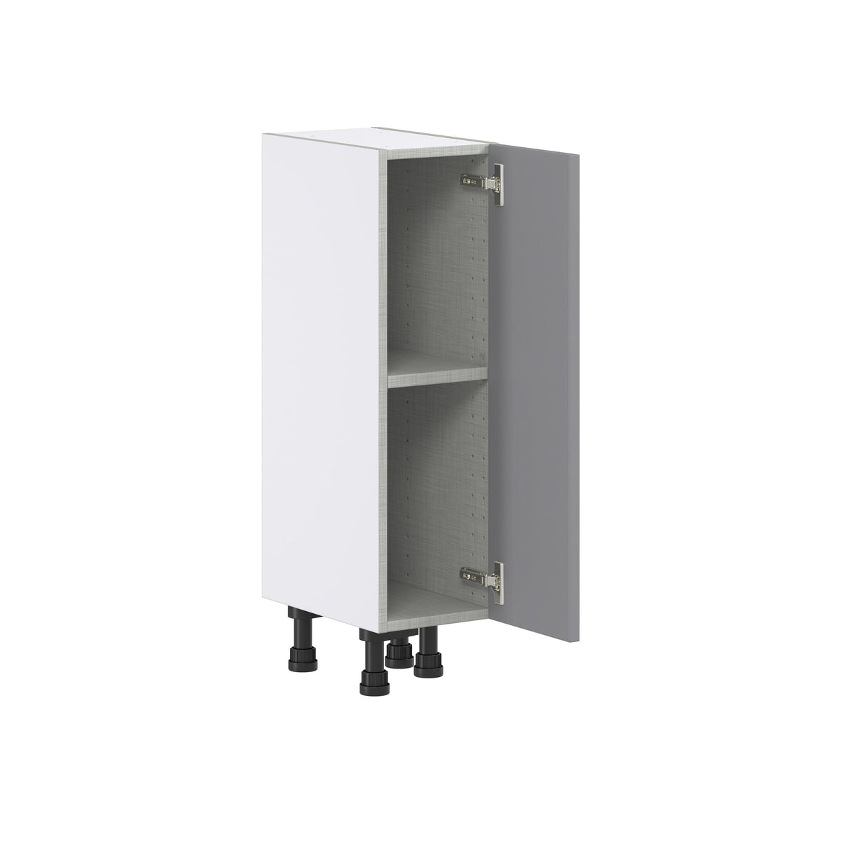 Hugo&Borg Beaumont 9-in W x 34.5-in H x 14-in D Slate Gray Base Fully Assembled Cabinet (Flat Panel Shaker Door Style)