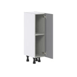 Hugo&Borg Beaumont 9-in W x 34.5-in H x 14-in D Slate Gray Base Fully Assembled Cabinet (Flat Panel Shaker Door Style)