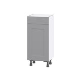 Hugo&Borg Beaumont 15-in W x 34.5-in H x 14-in D Slate Gray 1-Drawer Base Fully Assembled Cabinet (Flat Panel Shaker Style)