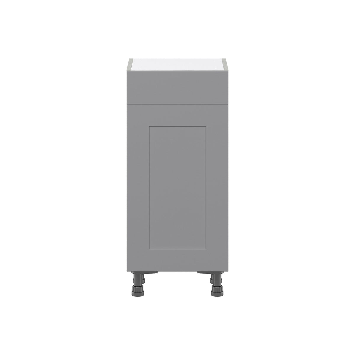 Hugo&Borg Beaumont 15-in W x 34.5-in H x 14-in D Slate Gray 1-Drawer Base Fully Assembled Cabinet (Flat Panel Shaker Style)