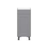 Hugo&Borg Beaumont 15-in W x 34.5-in H x 14-in D Slate Gray 1-Drawer Base Fully Assembled Cabinet (Flat Panel Shaker Style)