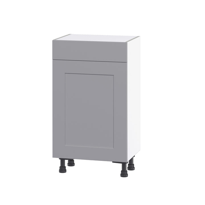 Hugo&Borg Beaumont 18-in W x 34.5-in H x 14-in D Slate Gray 1-Drawer Base Fully Assembled Cabinet (Flat Panel Shaker Style)