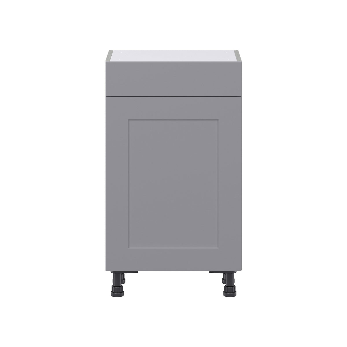 Hugo&Borg Beaumont 18-in W x 34.5-in H x 14-in D Slate Gray 1-Drawer Base Fully Assembled Cabinet (Flat Panel Shaker Style)