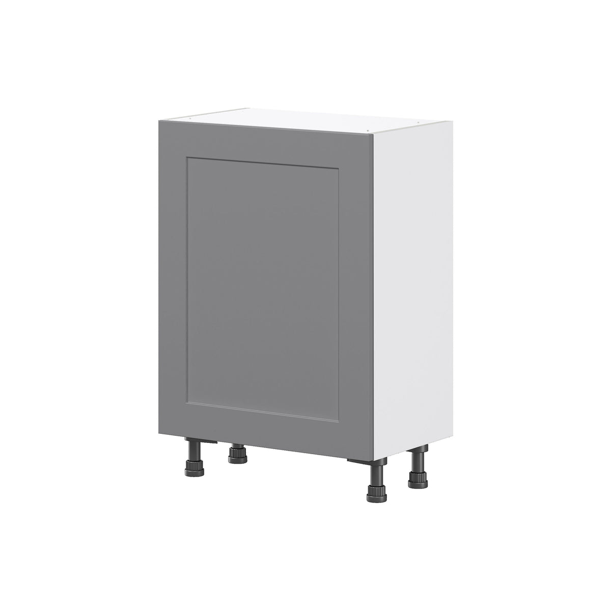 Hugo&Borg Beaumont 24-in W x 34.5-in H x 14-in D Slate Gray 3-Drawers Base Fully Assembled Cabinet (Flat Panel Shaker Style)