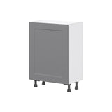 Hugo&Borg Beaumont 24-in W x 34.5-in H x 14-in D Slate Gray 3-Drawers Base Fully Assembled Cabinet (Flat Panel Shaker Style)
