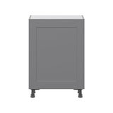 Hugo&Borg Beaumont 24-in W x 34.5-in H x 14-in D Slate Gray 3-Drawers Base Fully Assembled Cabinet (Flat Panel Shaker Style)