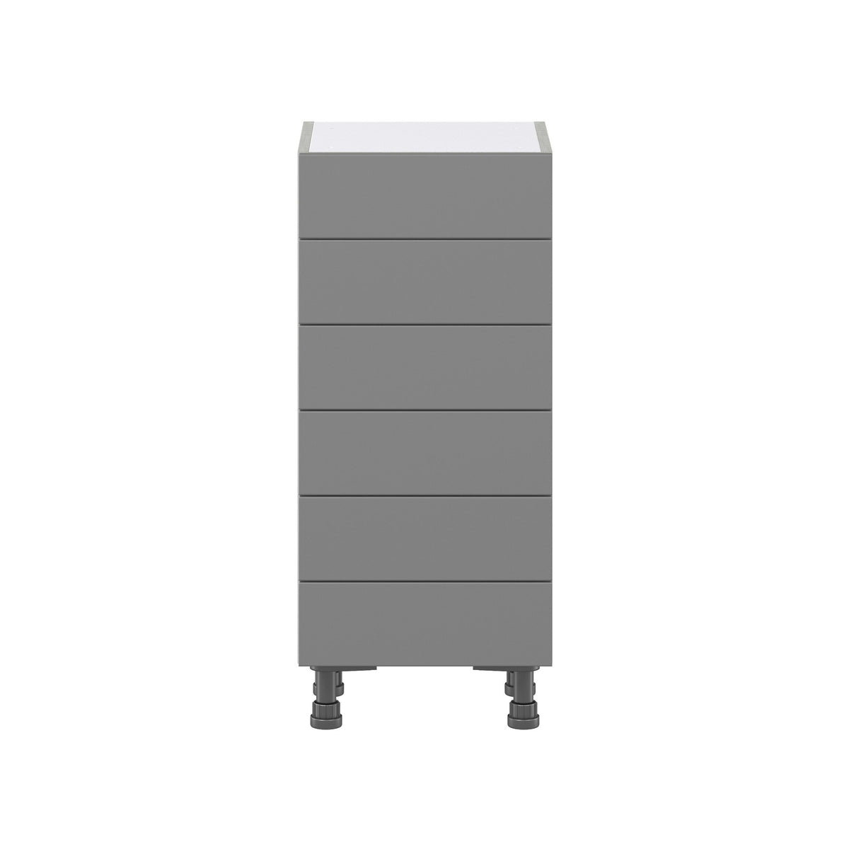 Hugo&Borg Beaumont 15-in W x 34.5-in H x 14-in D Slate Gray 6-Drawer Base Fully Assembled Cabinet