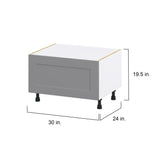 Hugo&Borg Beaumont 30-in W x 19.5-in H x 24-in D Slate Gray 1-Drawer Base Fully Assembled Cabinet