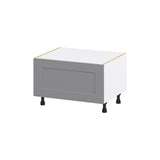 Hugo&Borg Beaumont 30-in W x 19.5-in H x 24-in D Slate Gray 1-Drawer Base Fully Assembled Cabinet