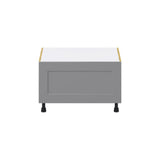 Hugo&Borg Beaumont 30-in W x 19.5-in H x 24-in D Slate Gray 1-Drawer Base Fully Assembled Cabinet