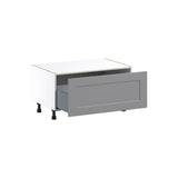 Hugo&Borg Beaumont 36-in W x 19.5-in H x 24-in D Slate Gray 1-Drawer Base Fully Assembled Cabinet