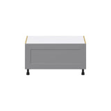 Hugo&Borg Beaumont 36-in W x 19.5-in H x 24-in D Slate Gray 1-Drawer Base Fully Assembled Cabinet