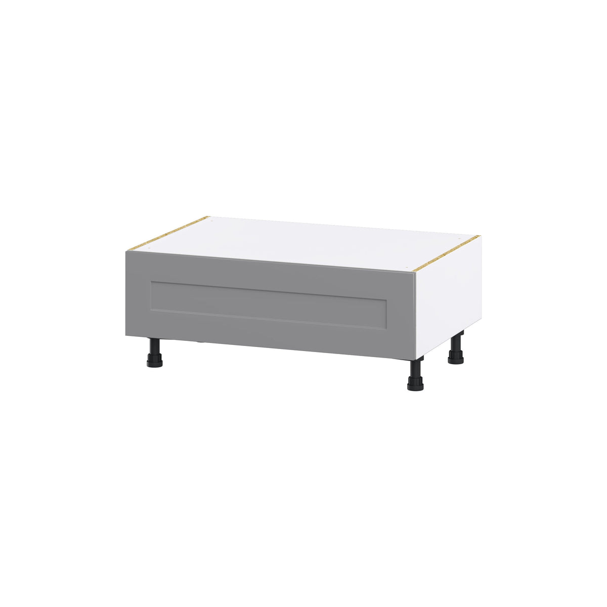 Hugo&Borg Beaumont 36-in W x 14.5-in H x 24-in D Slate Gray 1-Drawer Base Fully Assembled Cabinet