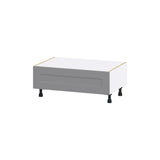 Hugo&Borg Beaumont 36-in W x 14.5-in H x 24-in D Slate Gray 1-Drawer Base Fully Assembled Cabinet