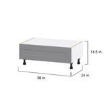 Hugo&Borg Beaumont 36-in W x 14.5-in H x 24-in D Slate Gray 1-Drawer Base Fully Assembled Cabinet