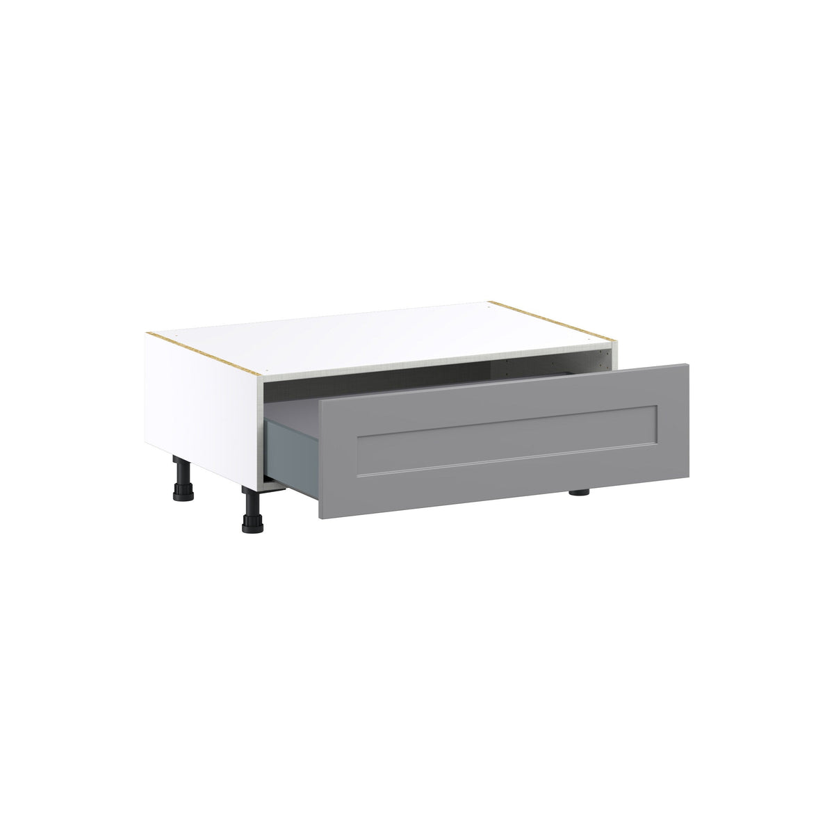 Hugo&Borg Beaumont 36-in W x 14.5-in H x 24-in D Slate Gray 1-Drawer Base Fully Assembled Cabinet