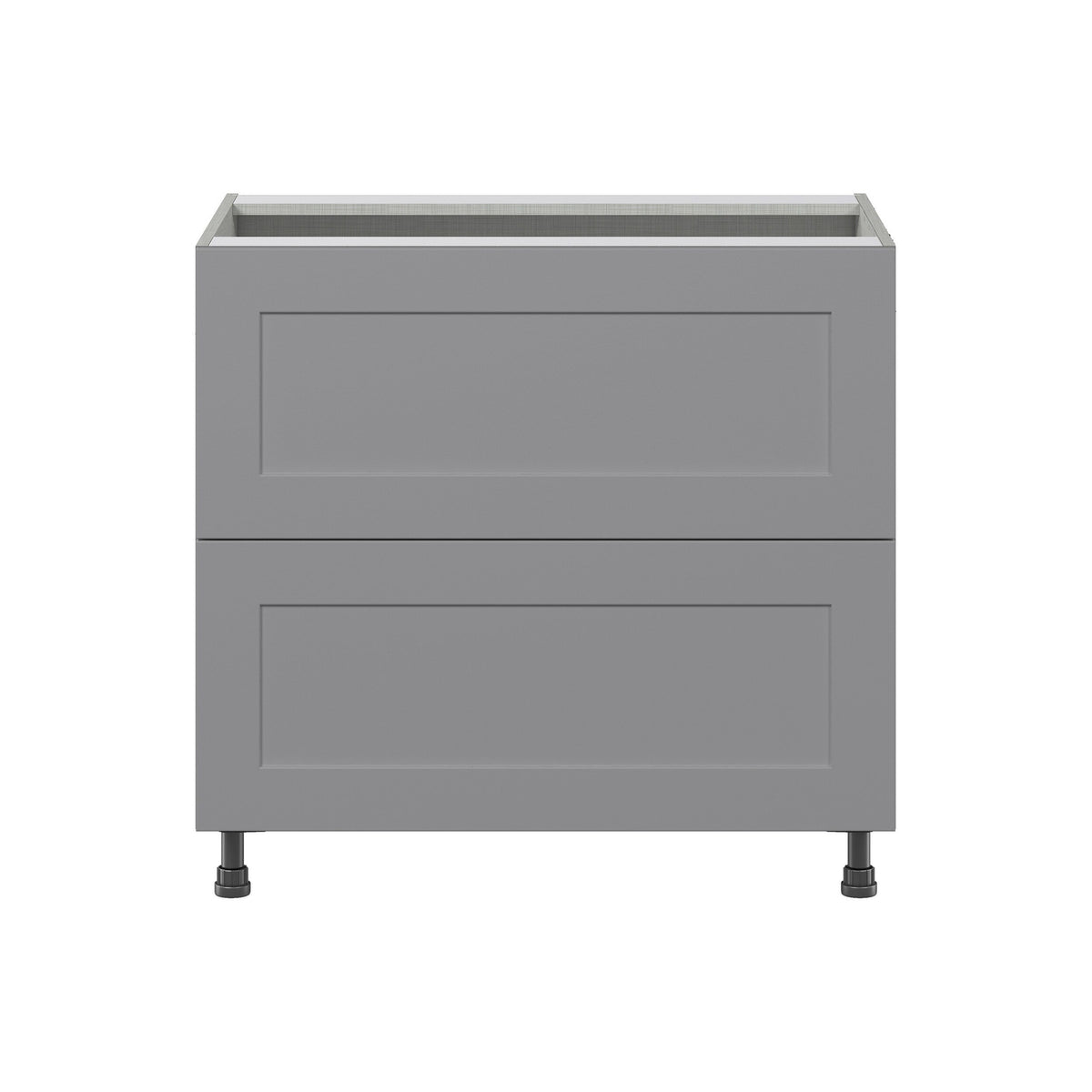Hugo&Borg Beaumont 36-in W x 34.5-in H x 24-in D Slate Gray 2-Drawer Base Fully Assembled Cabinet