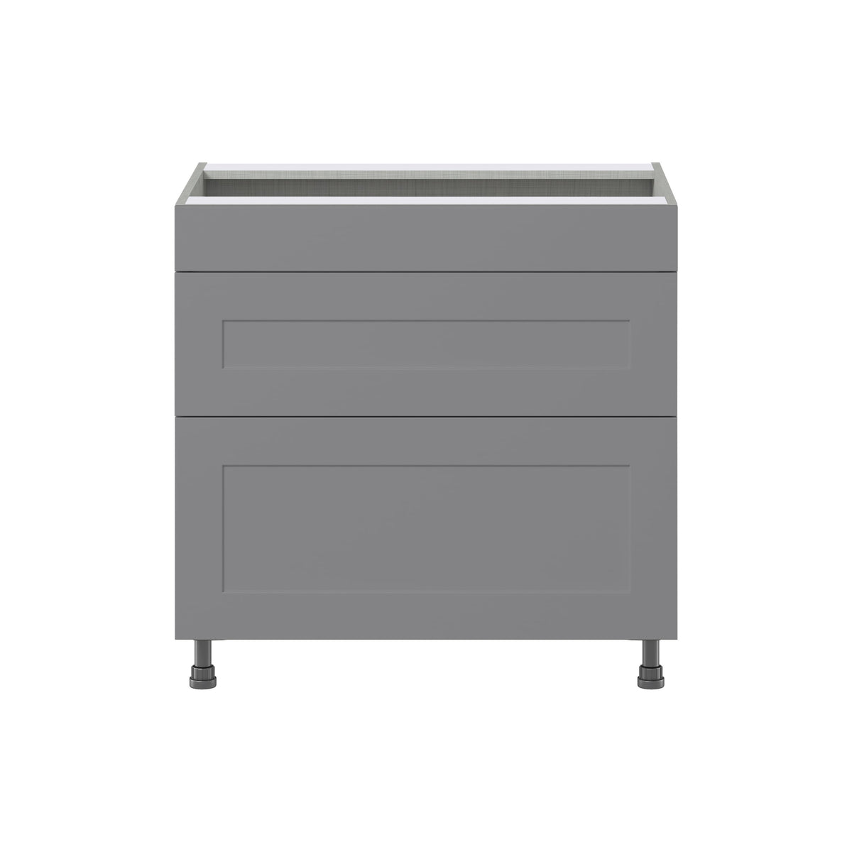 Hugo&Borg Beaumont 36-in W x 34.5-in H x 24-in D Slate Gray 2-Drawer Base Fully Assembled Cabinet