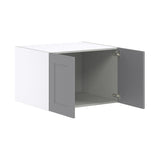 Hugo&Borg Beaumont 30-in W x 20-in H x 24-in D Slate Gray Wall Fully Assembled Cabinet (Flat Panel Shaker Door Style)