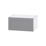 Hugo&Borg Beaumont 30-in W x 15-in H x 24-in D Slate Gray Wall Fully Assembled Cabinet (Flat Panel Shaker Door Style)