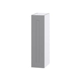 Hugo&Borg Beaumont 9-in W x 35-in H x 14-in D Slate Gray Wall Fully Assembled Cabinet (Flat Panel Shaker Door Style)