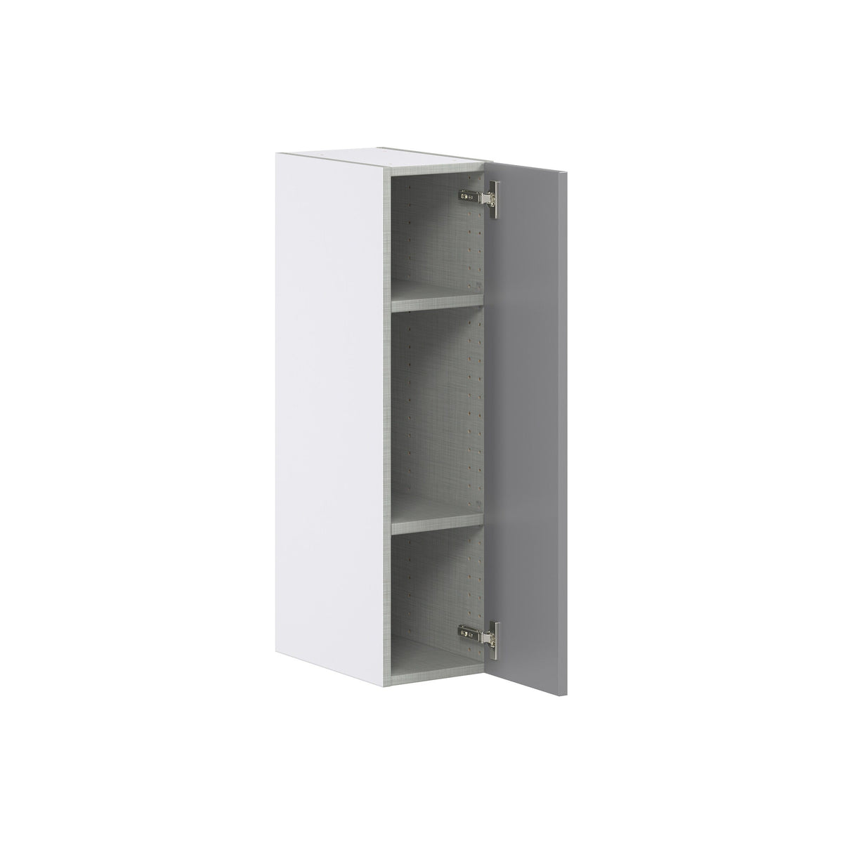 Hugo&Borg Beaumont 9-in W x 35-in H x 14-in D Slate Gray Wall Fully Assembled Cabinet (Flat Panel Shaker Door Style)