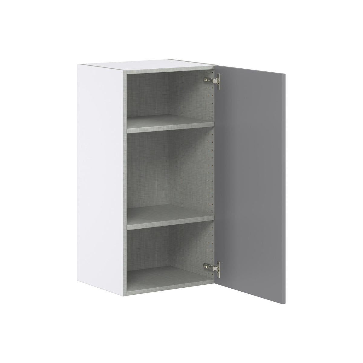 Hugo&Borg Beaumont 18-in W x 35-in H x 14-in D Slate Gray Wall Fully Assembled Cabinet (Flat Panel Shaker Door Style)
