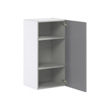 Hugo&Borg Beaumont 18-in W x 35-in H x 14-in D Slate Gray Wall Fully Assembled Cabinet (Flat Panel Shaker Door Style)
