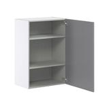 Hugo&Borg Beaumont 24-in W x 35-in H x 14-in D Slate Gray Wall Fully Assembled Cabinet (Flat Panel Shaker Door Style)
