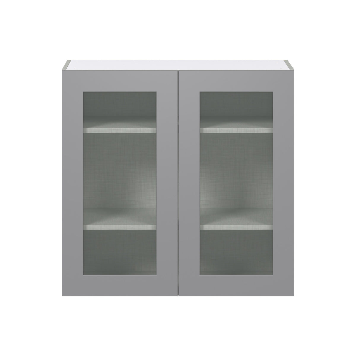 Hugo&Borg Beaumont 36-in W x 35-in H x 14-in D Slate Gray Wall Fully Assembled Cabinet (Glass Panel Shaker Door Style)