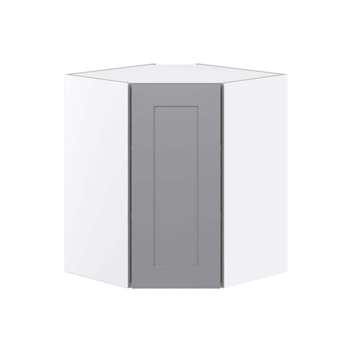 Hugo&Borg Beaumont 24-in W x 30-in H x 14-in D Slate Gray Diagonal Corner Wall Fully Assembled Cabinet (Flat Panel Shaker Style)