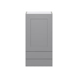 Hugo&Borg Beaumont 18-in W x 35-in H x 14-in D Slate Gray 2-Drawers Wall Fully Assembled Cabinet (Flat Panel Shaker Style)