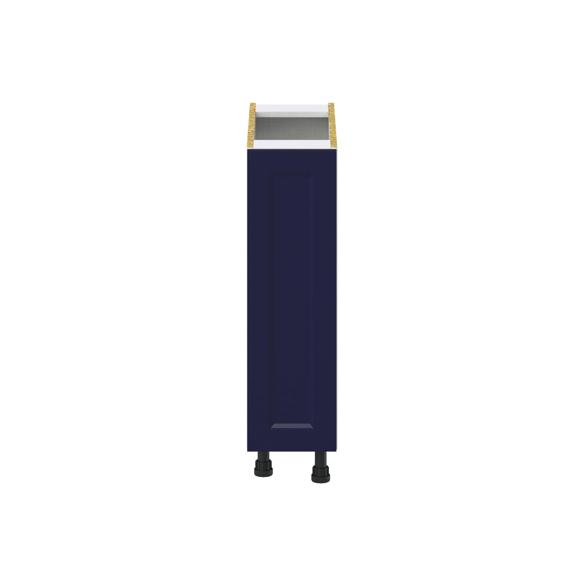 Hugo&Borg Lorette 9-in W x 34.5-in H x 24-in D Navy Blue Base Fully Assembled Cabinet (Recessed Panel Shaker Door Style)