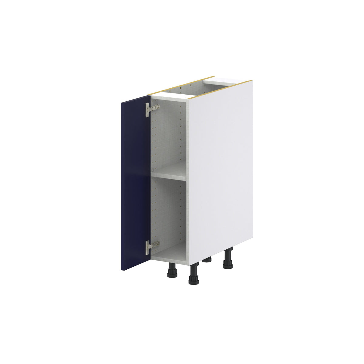 Hugo&Borg Lorette 9-in W x 34.5-in H x 24-in D Navy Blue Base Fully Assembled Cabinet (Recessed Panel Shaker Door Style)