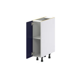 Hugo&Borg Lorette 9-in W x 34.5-in H x 24-in D Navy Blue Base Fully Assembled Cabinet (Recessed Panel Shaker Door Style)