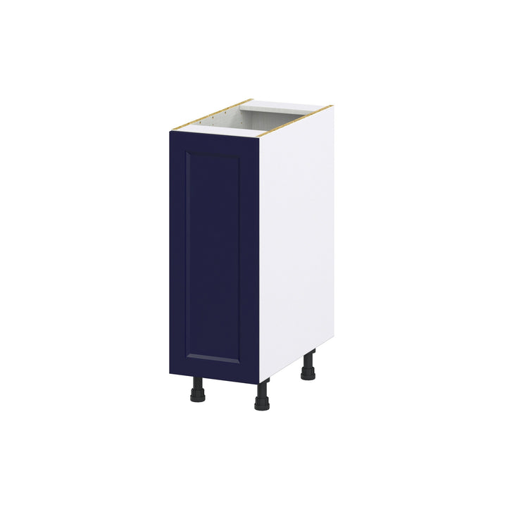 Hugo&Borg Lorette 12-in W x 34.5-in H x 24-in D Navy Blue Base Fully Assembled Cabinet (Recessed Panel Shaker Door Style)
