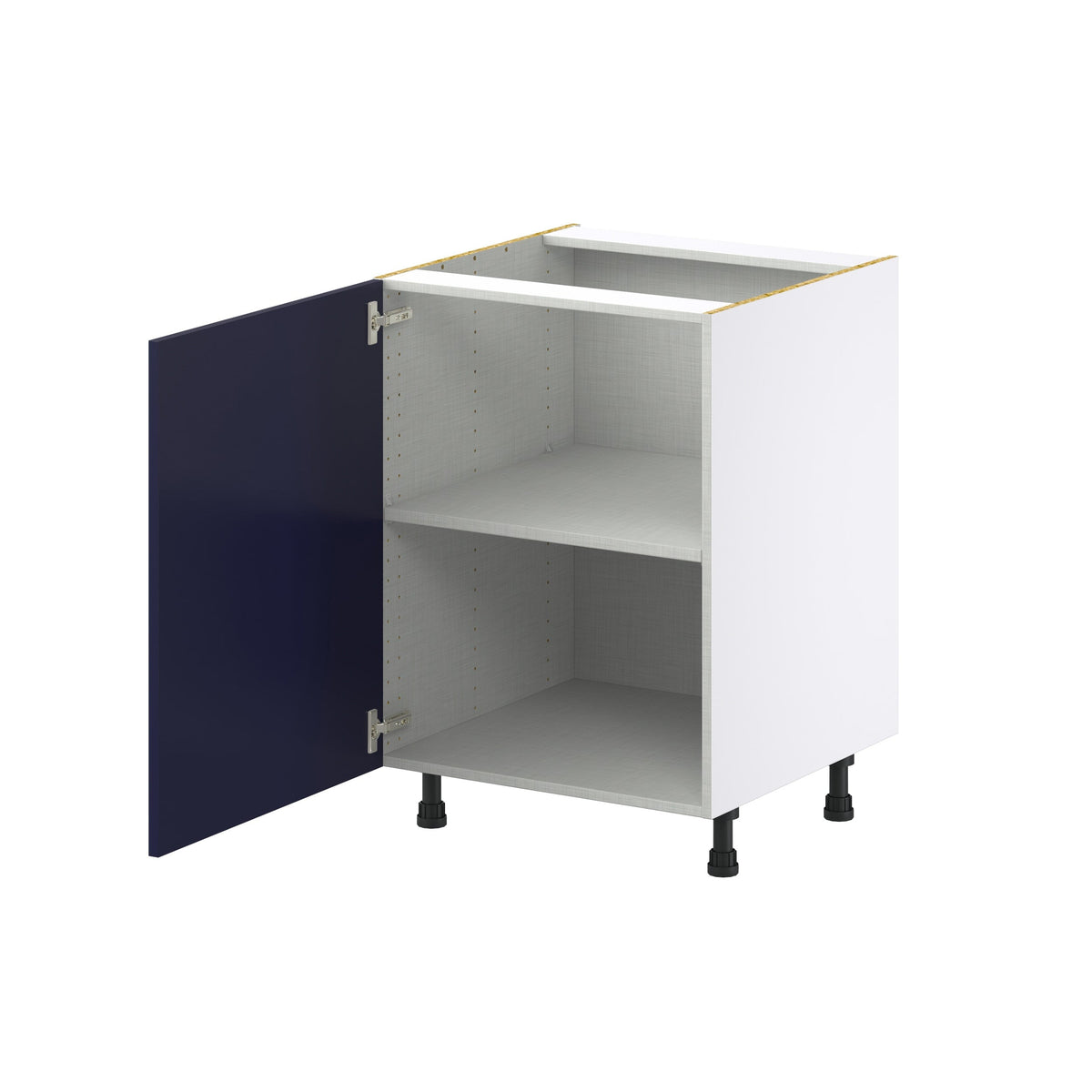 Hugo&Borg Lorette 24-in W x 34.5-in H x 24-in D Navy Blue Base Fully Assembled Cabinet (Recessed Panel Shaker Door Style)