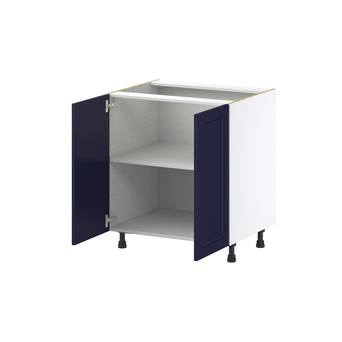 Hugo&Borg Lorette 30-in W x 34.5-in H x 24-in D Navy Blue Base Fully Assembled Cabinet (Recessed Panel Shaker Door Style)