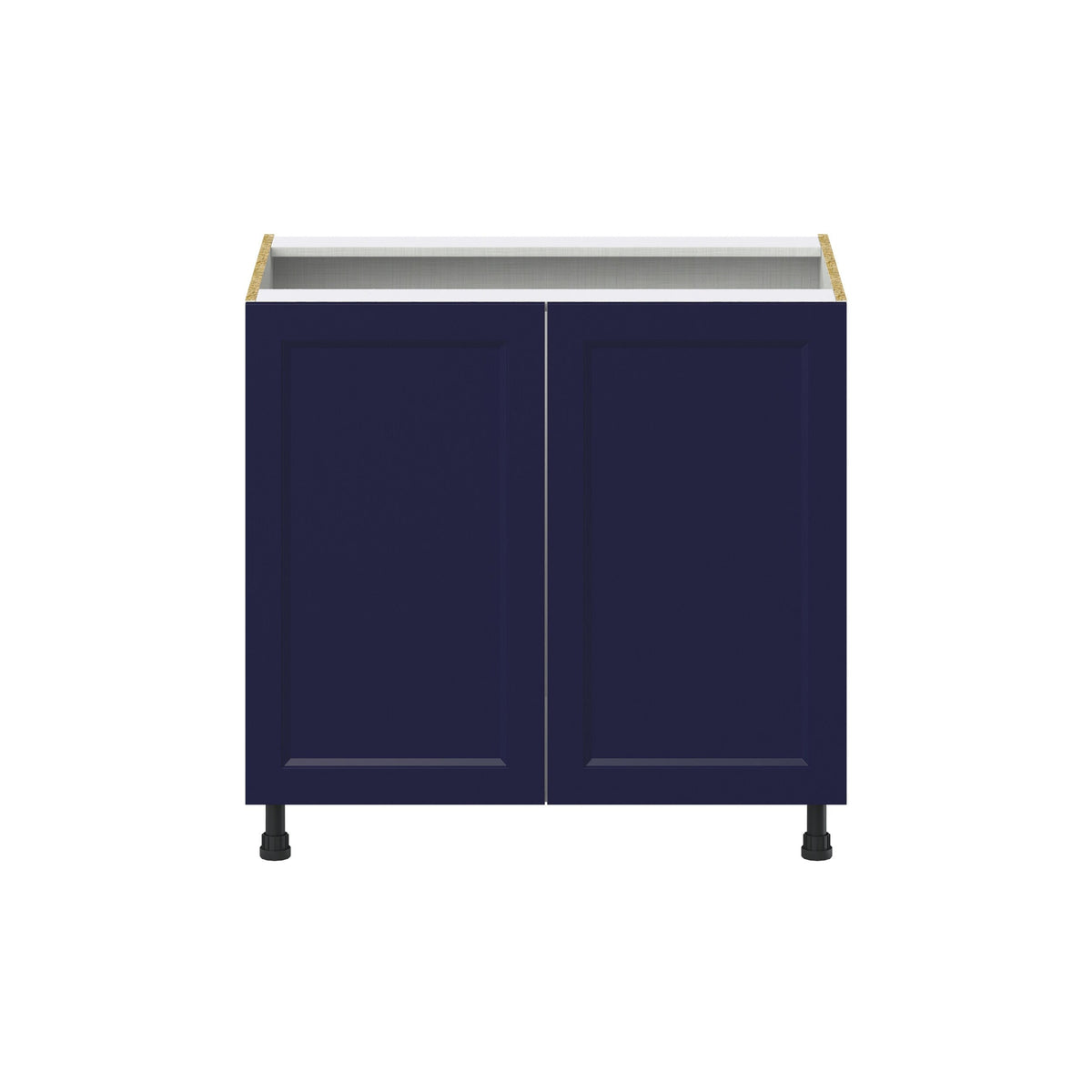 Hugo&Borg Lorette 36-in W x 34.5-in H x 24-in D Navy Blue Base Fully Assembled Cabinet (Recessed Panel Shaker Door Style)