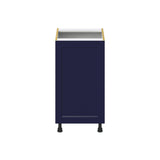 Hugo&Borg Lorette 18-in W x 34.5-in H x 24-in D Navy Blue 3-Drawers Base Fully Assembled Cabinet (Recessed Panel Shaker Style)