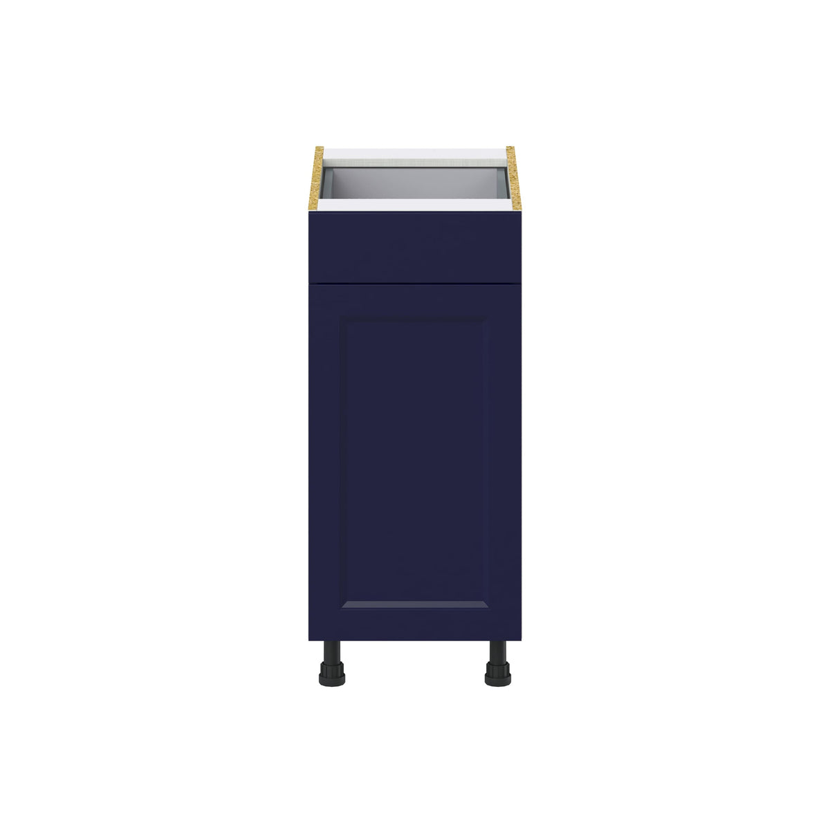 Hugo&Borg Lorette 15-in W x 34.5-in H x 24-in D Navy Blue 1-Drawer Base Fully Assembled Cabinet (Recessed Panel Shaker Style)