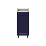 Hugo&Borg Lorette 15-in W x 34.5-in H x 24-in D Navy Blue 1-Drawer Base Fully Assembled Cabinet (Recessed Panel Shaker Style)