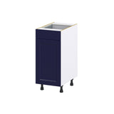 Hugo&Borg Lorette 15-in W x 34.5-in H x 24-in D Navy Blue 1-Drawer Base Fully Assembled Cabinet (Recessed Panel Shaker Style)