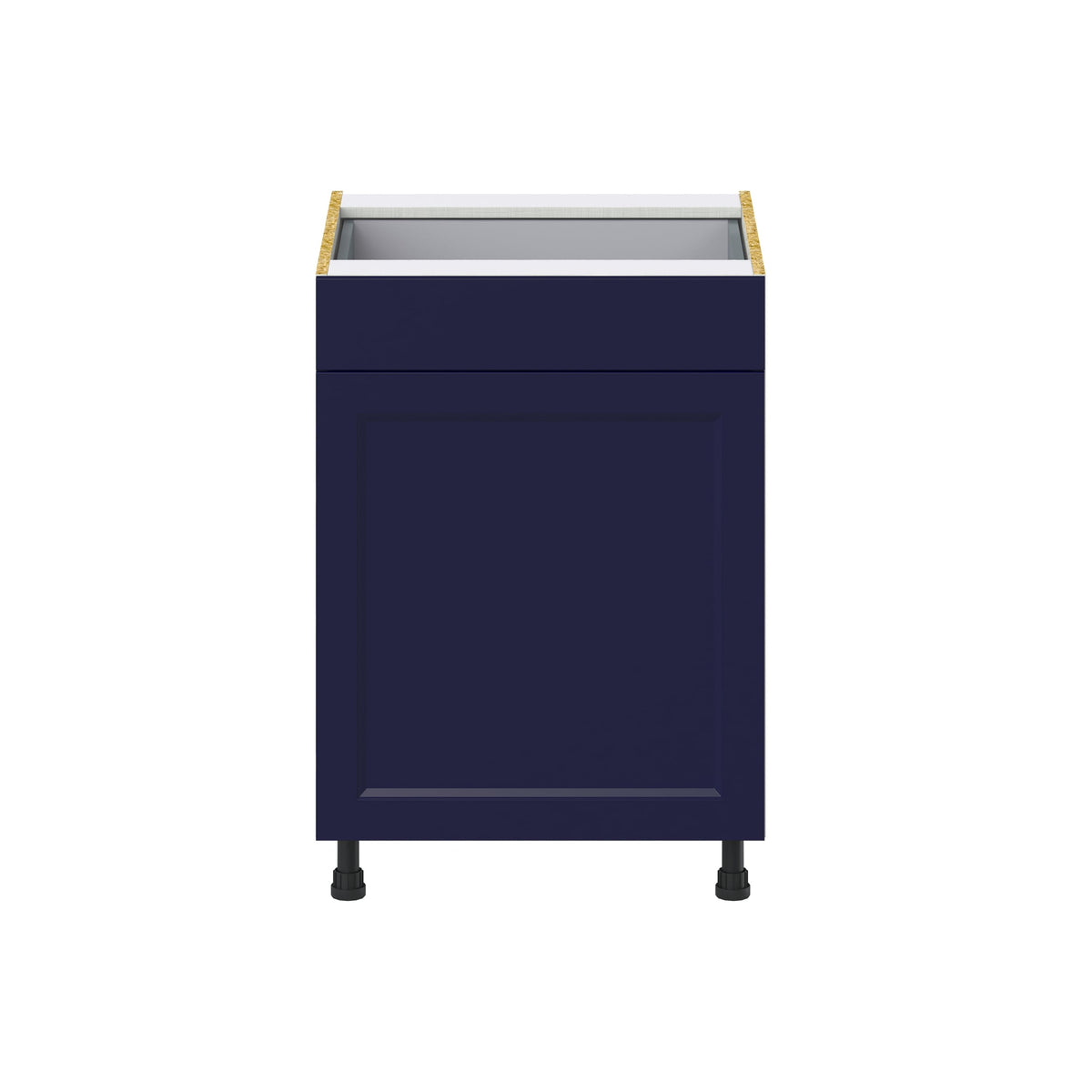 Hugo&Borg Lorette 24-in W x 34.5-in H x 24-in D Navy Blue 1-Drawer Base Fully Assembled Cabinet (Recessed Panel Shaker Style)