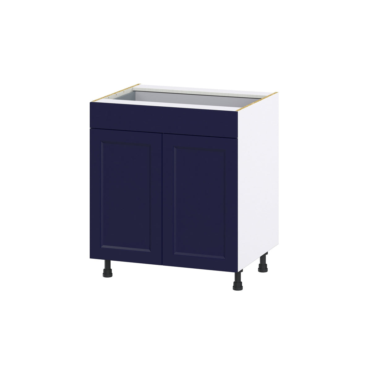 Hugo&Borg Lorette 30-in W x 34.5-in H x 24-in D Navy Blue 1-Drawer Base Fully Assembled Cabinet (Recessed Panel Shaker Style)