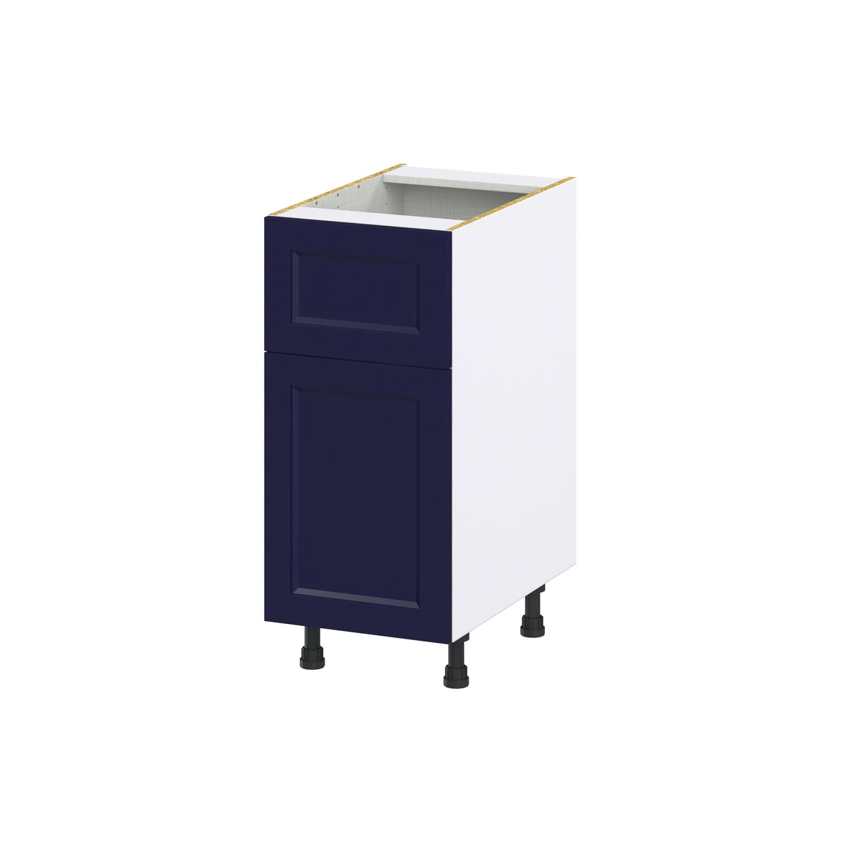 Hugo&Borg Lorette 15-in W x 34.5-in H x 24-in D Navy Blue 1-Drawer Base Fully Assembled Cabinet (Recessed Panel Shaker Style)
