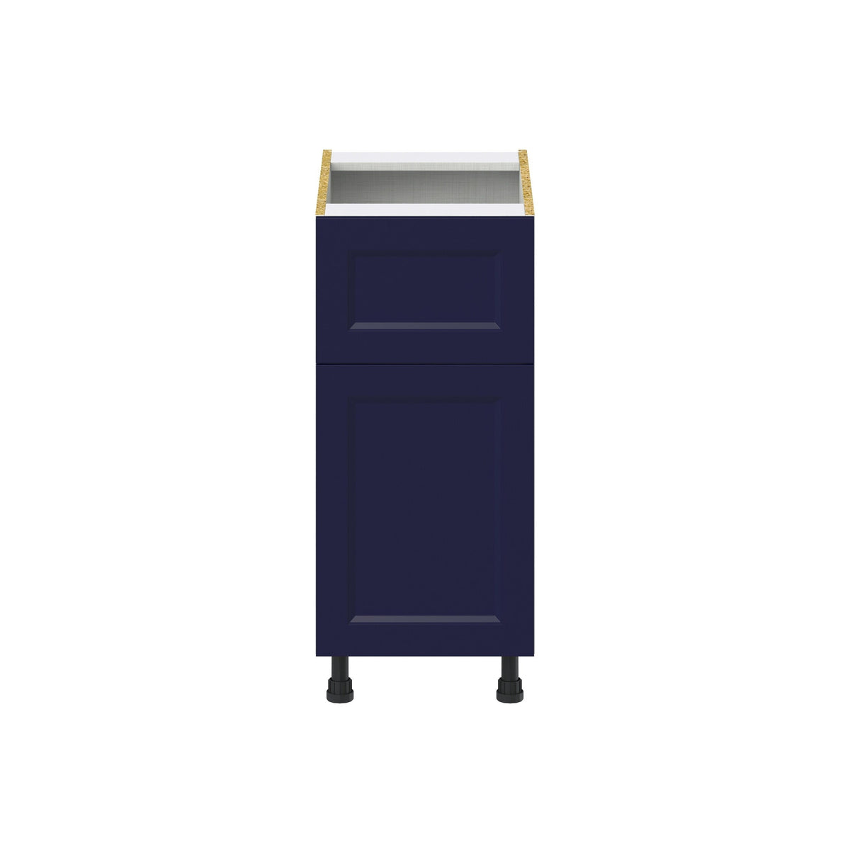 Hugo&Borg Lorette 15-in W x 34.5-in H x 24-in D Navy Blue 1-Drawer Base Fully Assembled Cabinet (Recessed Panel Shaker Style)