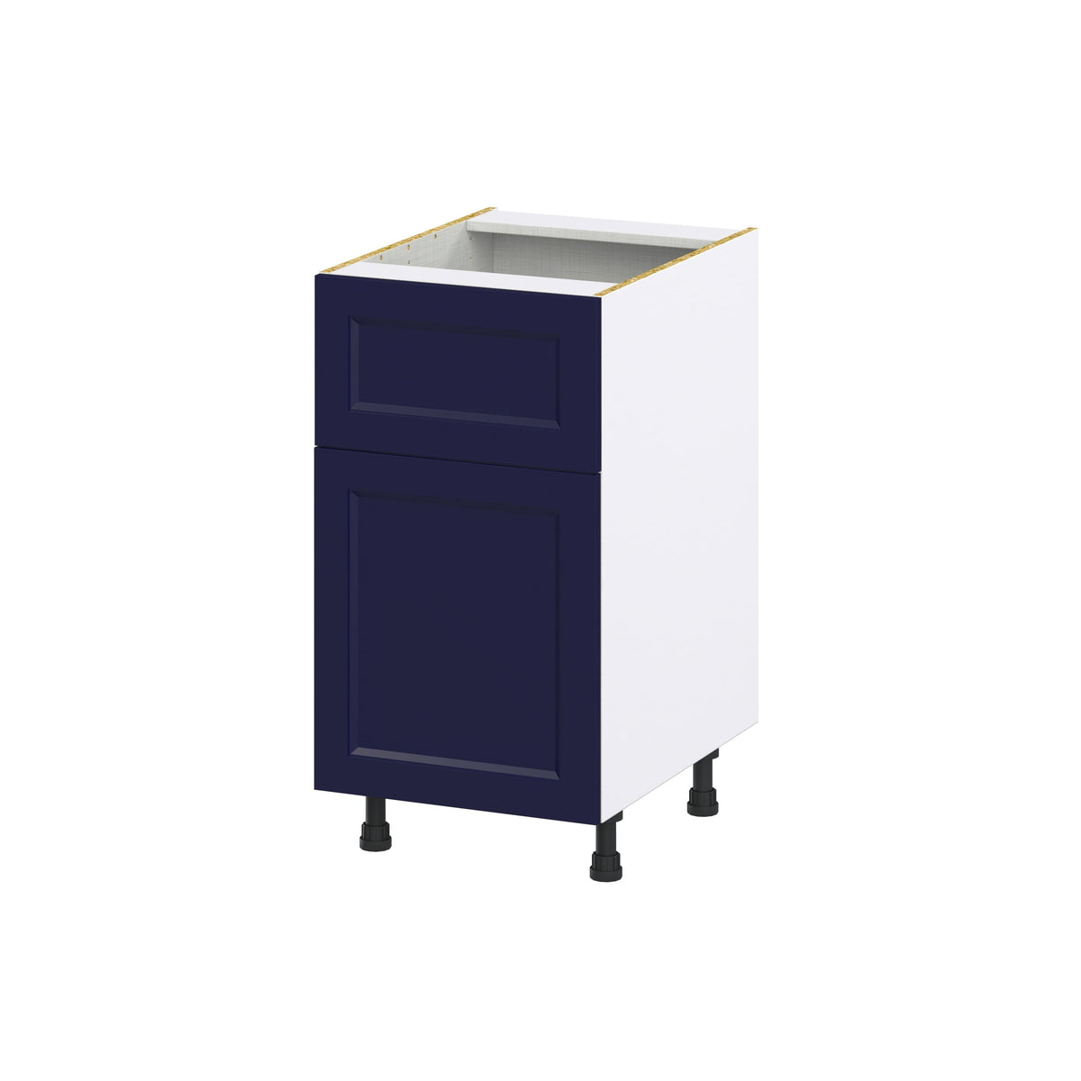Hugo&Borg Lorette 18-in W x 34.5-in H x 24-in D Navy Blue 1-Drawer Base Fully Assembled Cabinet (Recessed Panel Shaker Style)