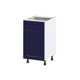 Hugo&Borg Lorette 18-in W x 34.5-in H x 24-in D Navy Blue 1-Drawer Base Fully Assembled Cabinet (Recessed Panel Shaker Style)
