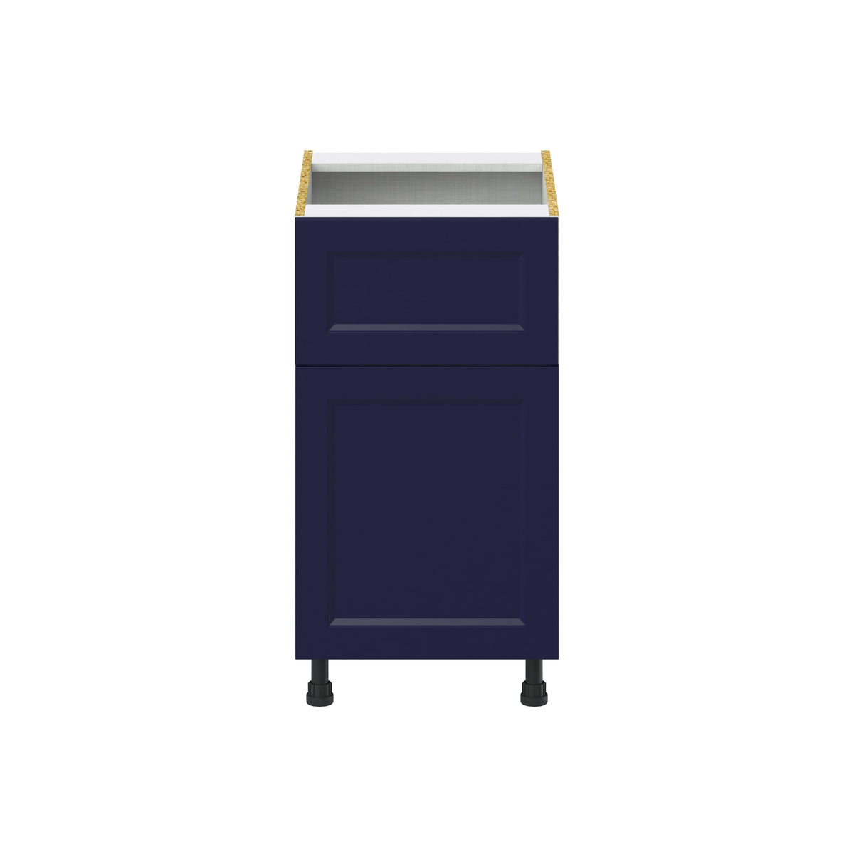 Hugo&Borg Lorette 18-in W x 34.5-in H x 24-in D Navy Blue 1-Drawer Base Fully Assembled Cabinet (Recessed Panel Shaker Style)